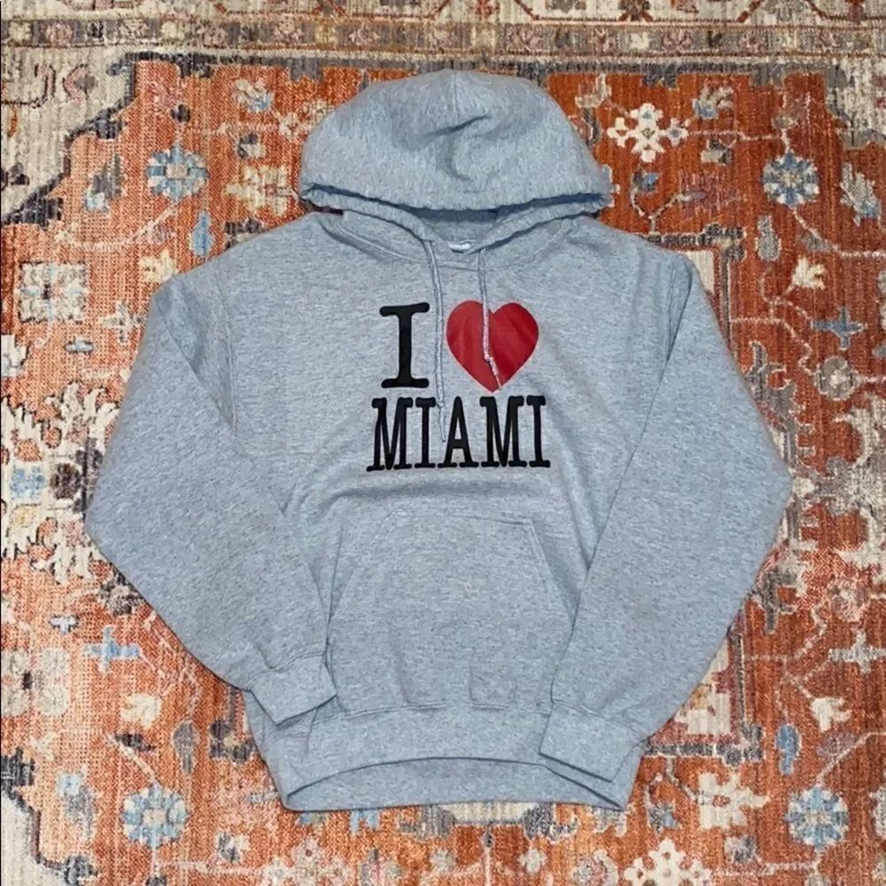 I ❤️ Miami Gray Hoodie